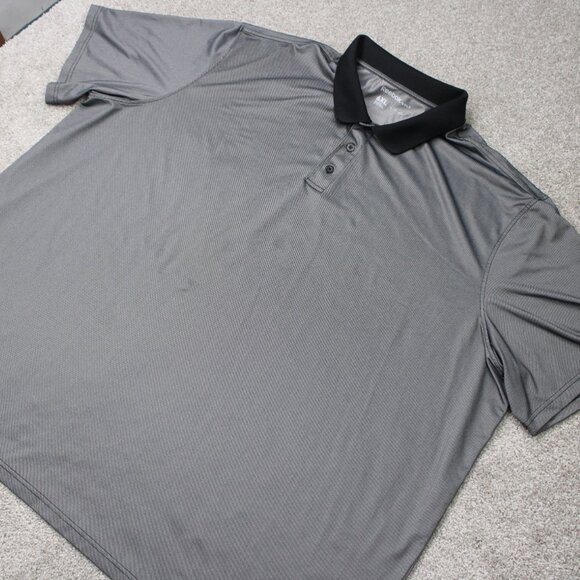 Reebok Golf Polo Shirt Mens 6XL Black Polyester Stretch Short Sleeve Pullover - Picture 3 of 13